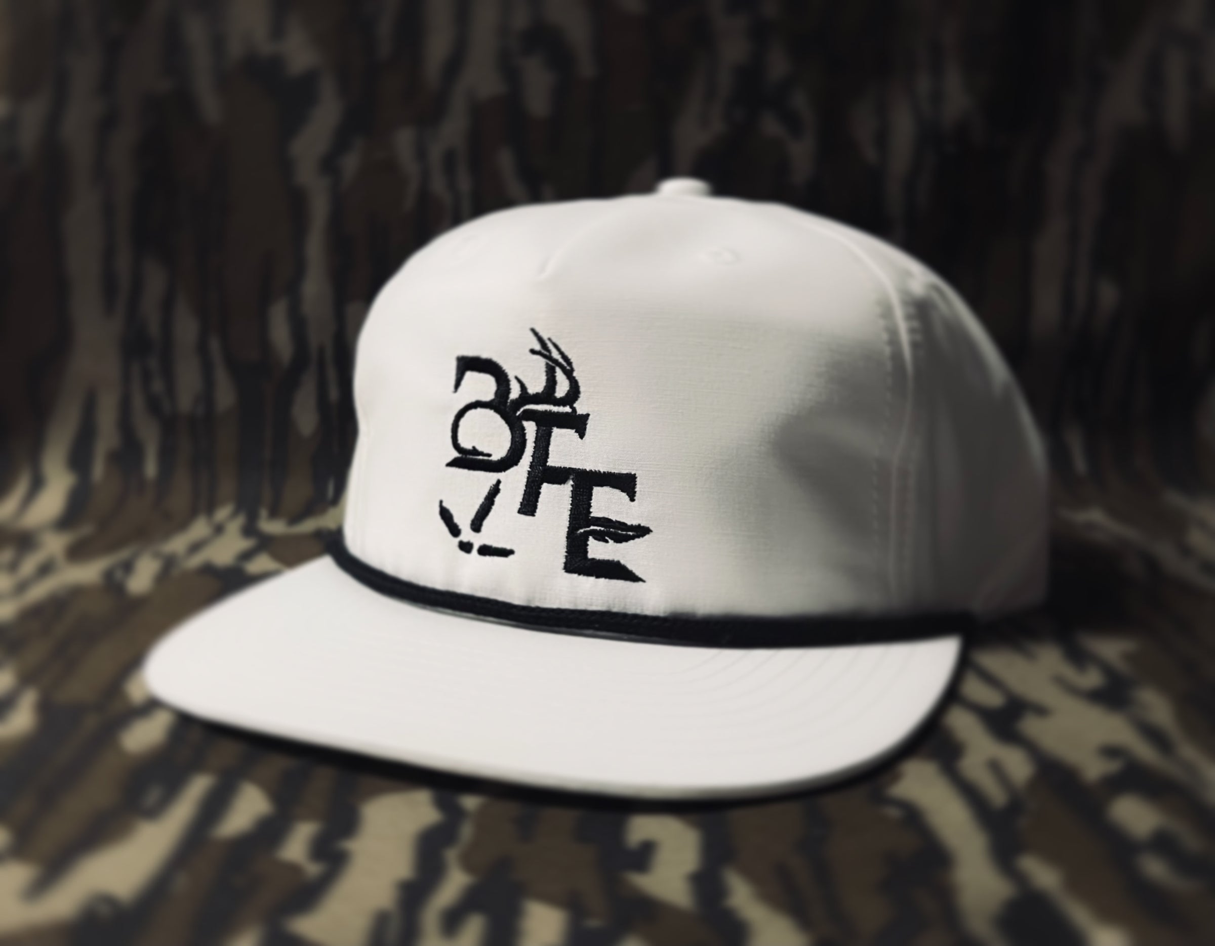 Rope Hat - White (Black Logo)